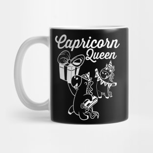 Capricorn Queen Unicorn the January Happy Birthday Zodiac Mug